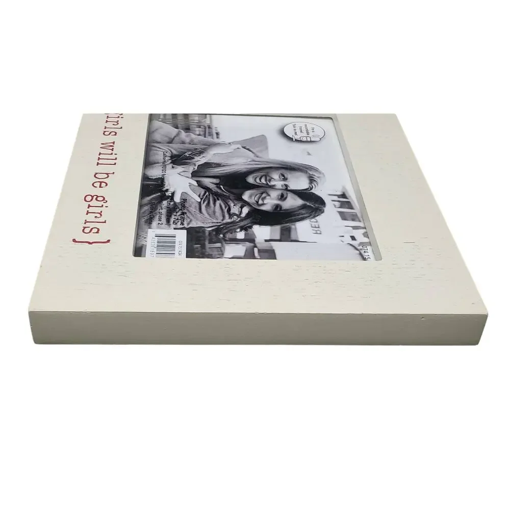 Girls Will Be Girls Light Wooden Recordable Picture Frame Fits 5 x 7 Pictures